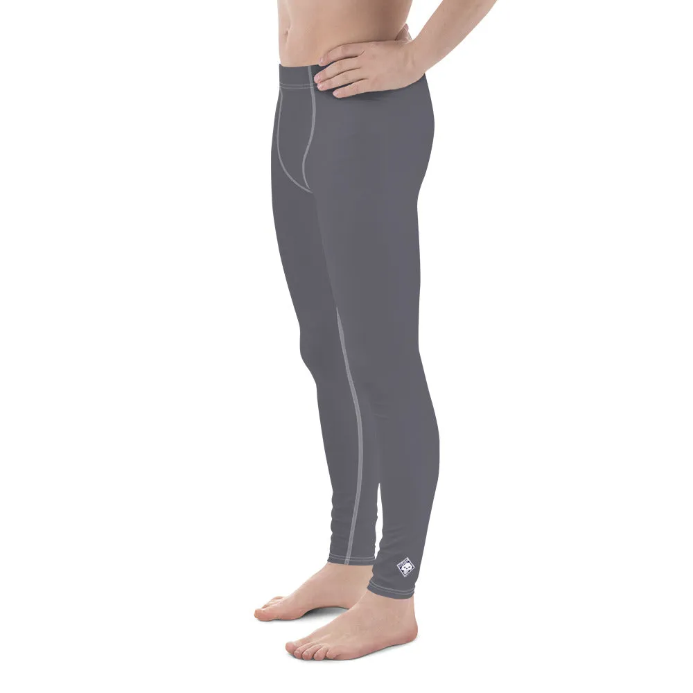 City Comfort: Men's Solid Color Athletic Leggings - Charcoal