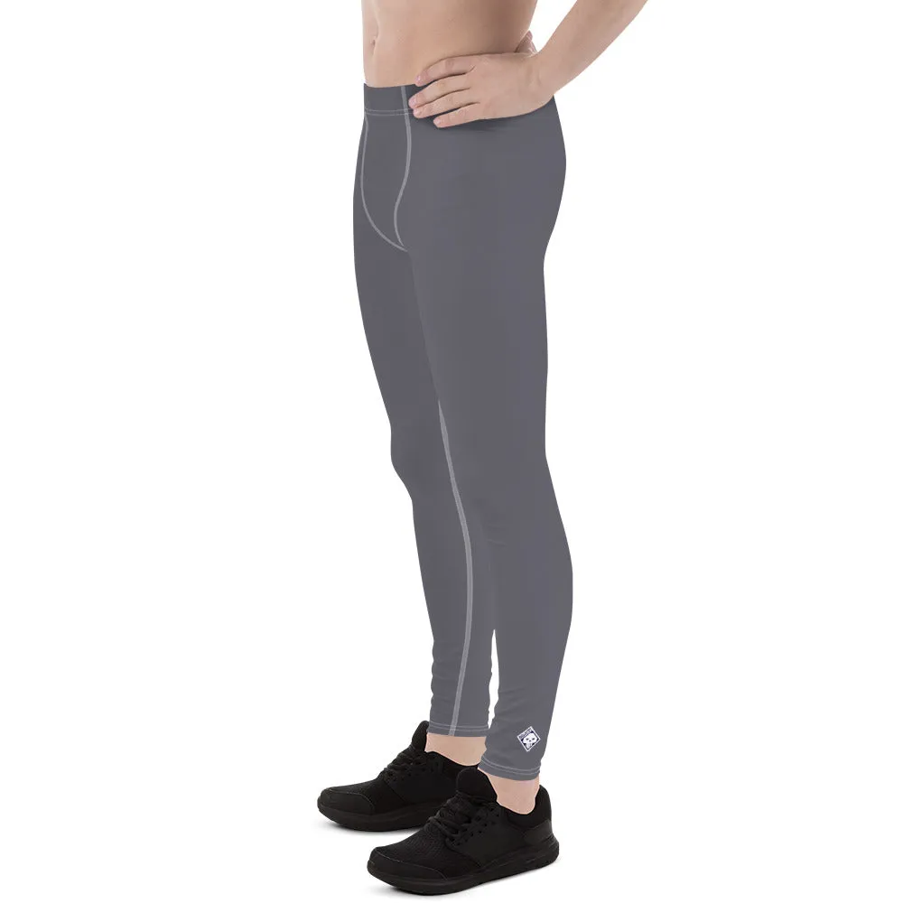 City Comfort: Men's Solid Color Athletic Leggings - Charcoal