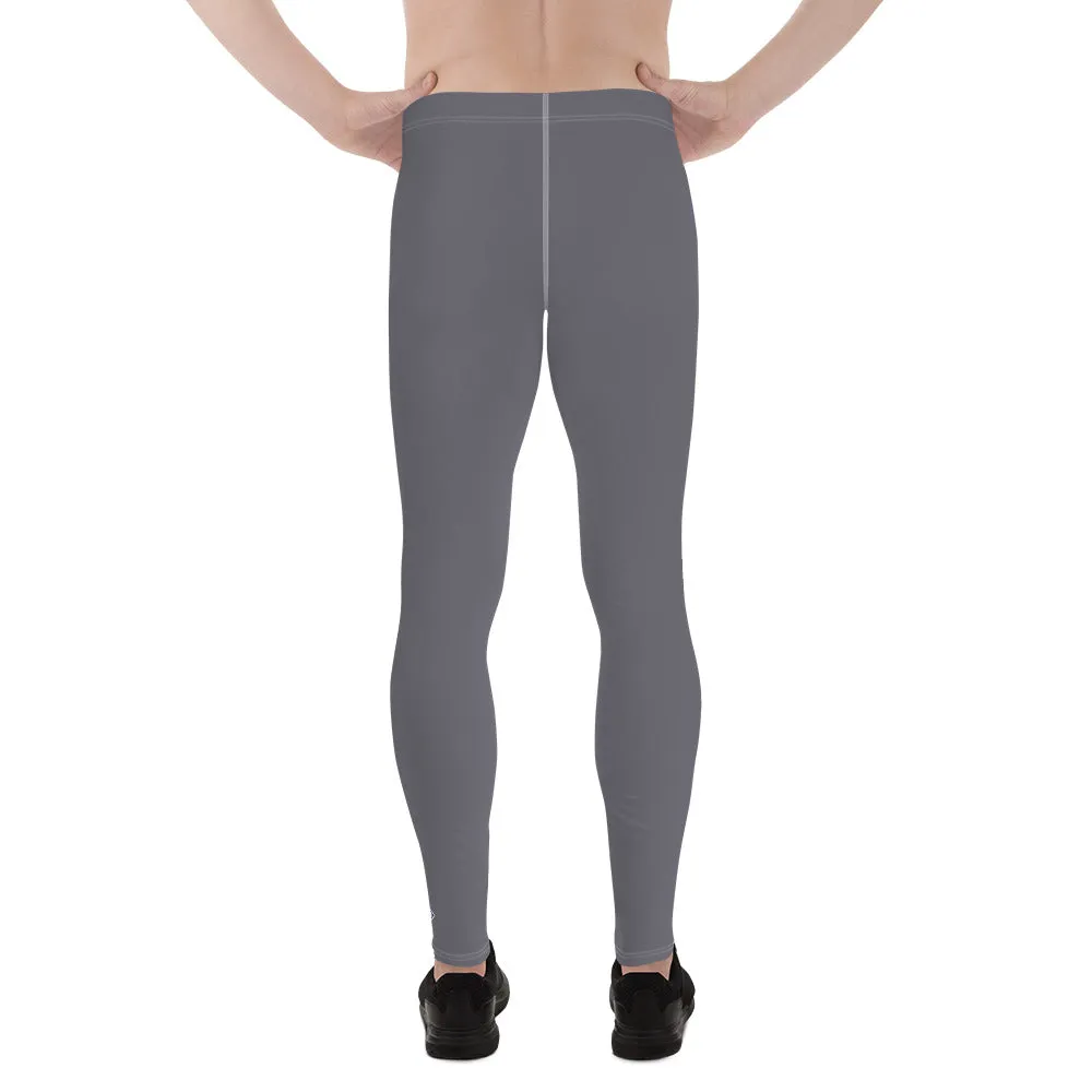 City Comfort: Men's Solid Color Athletic Leggings - Charcoal