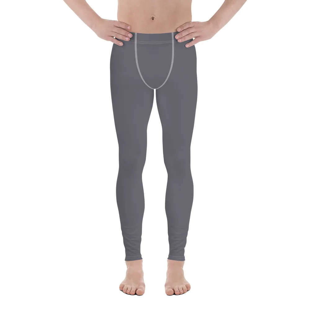 City Comfort: Men's Solid Color Athletic Leggings - Charcoal