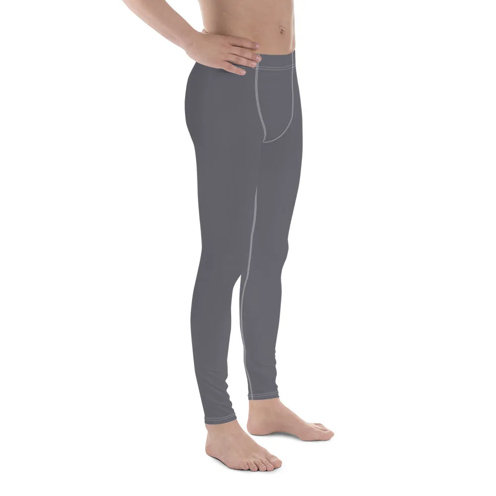 City Comfort: Men's Solid Color Athletic Leggings - Charcoal