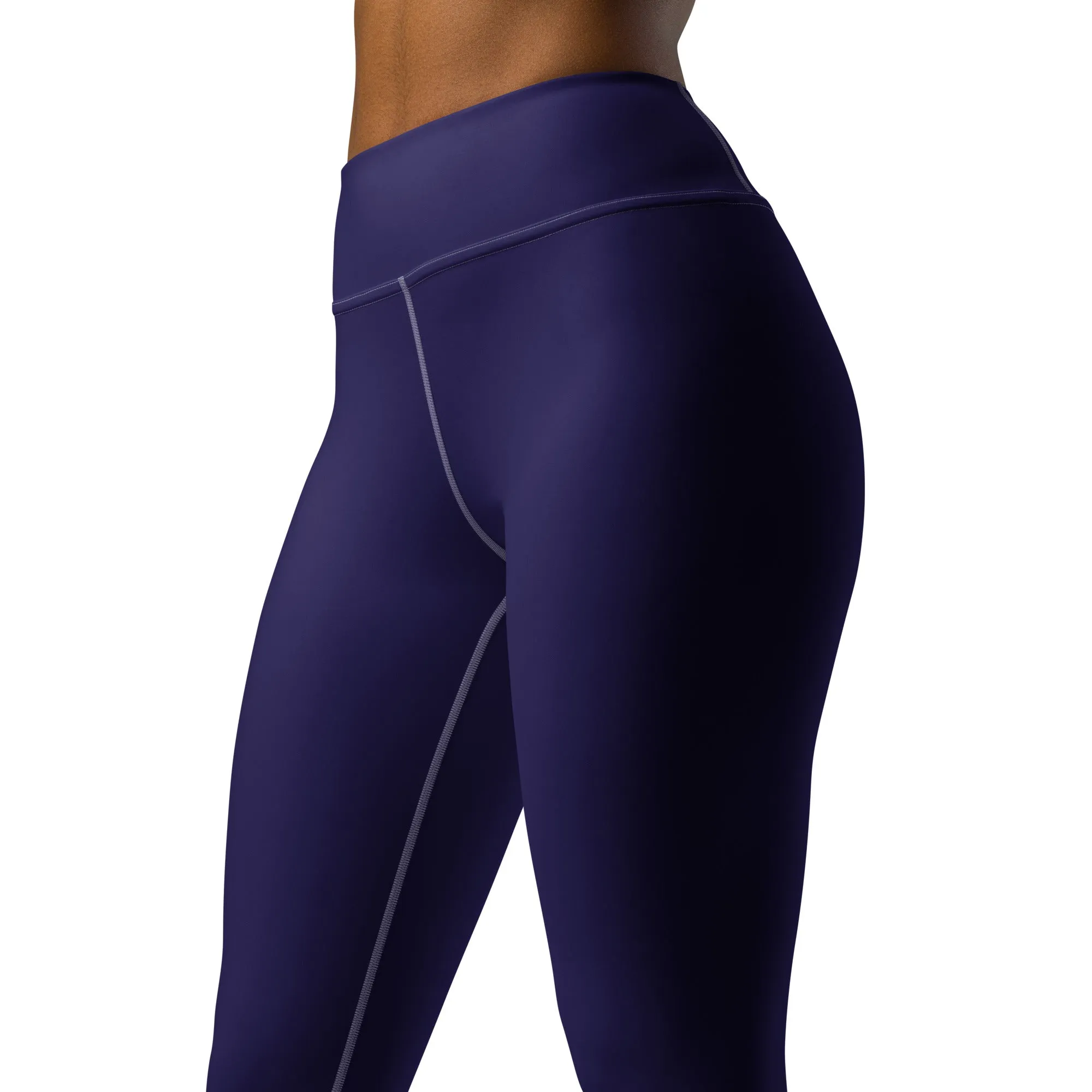 Classic Active Wear: Solid Color Leggings for Women - Midnight Blue