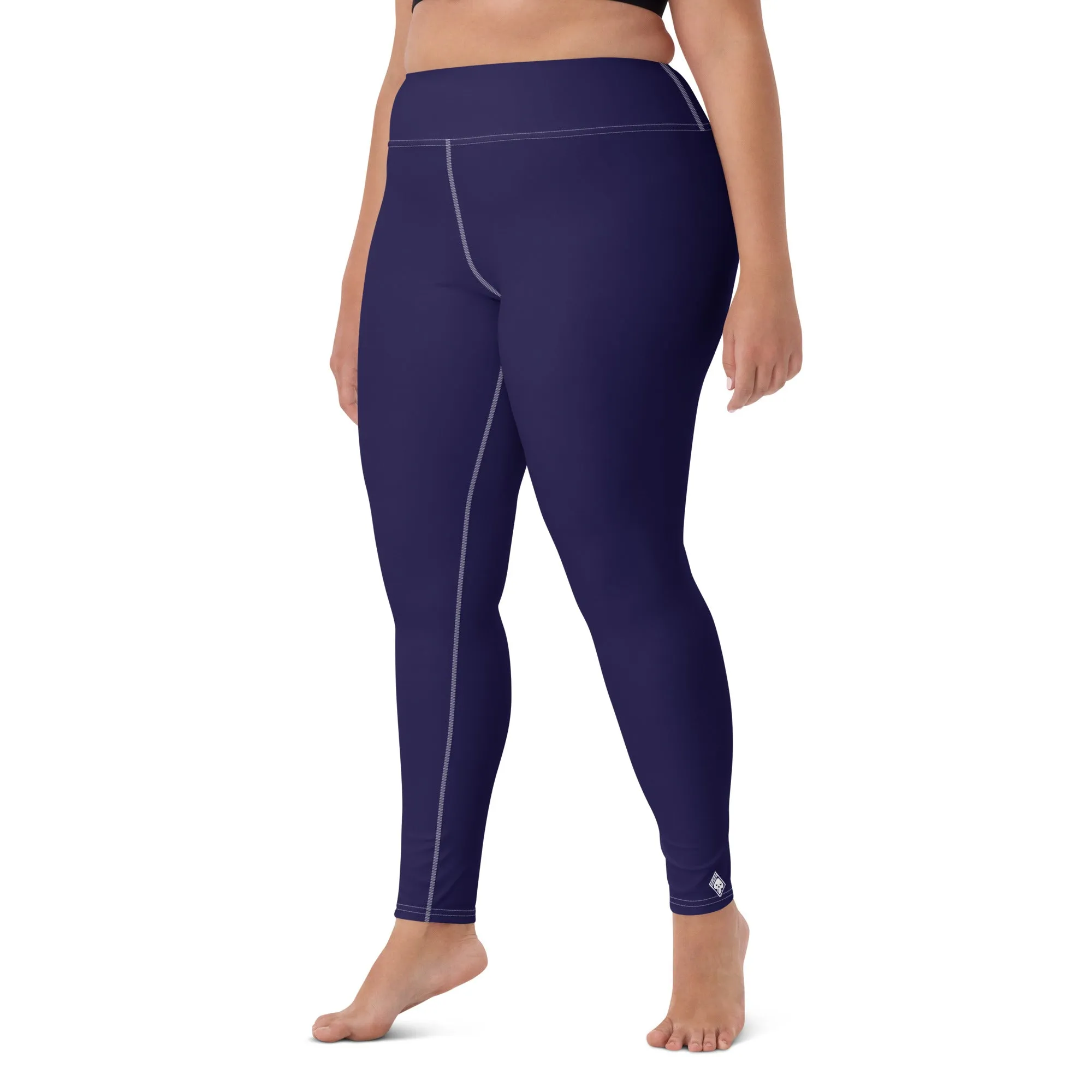 Classic Active Wear: Solid Color Leggings for Women - Midnight Blue