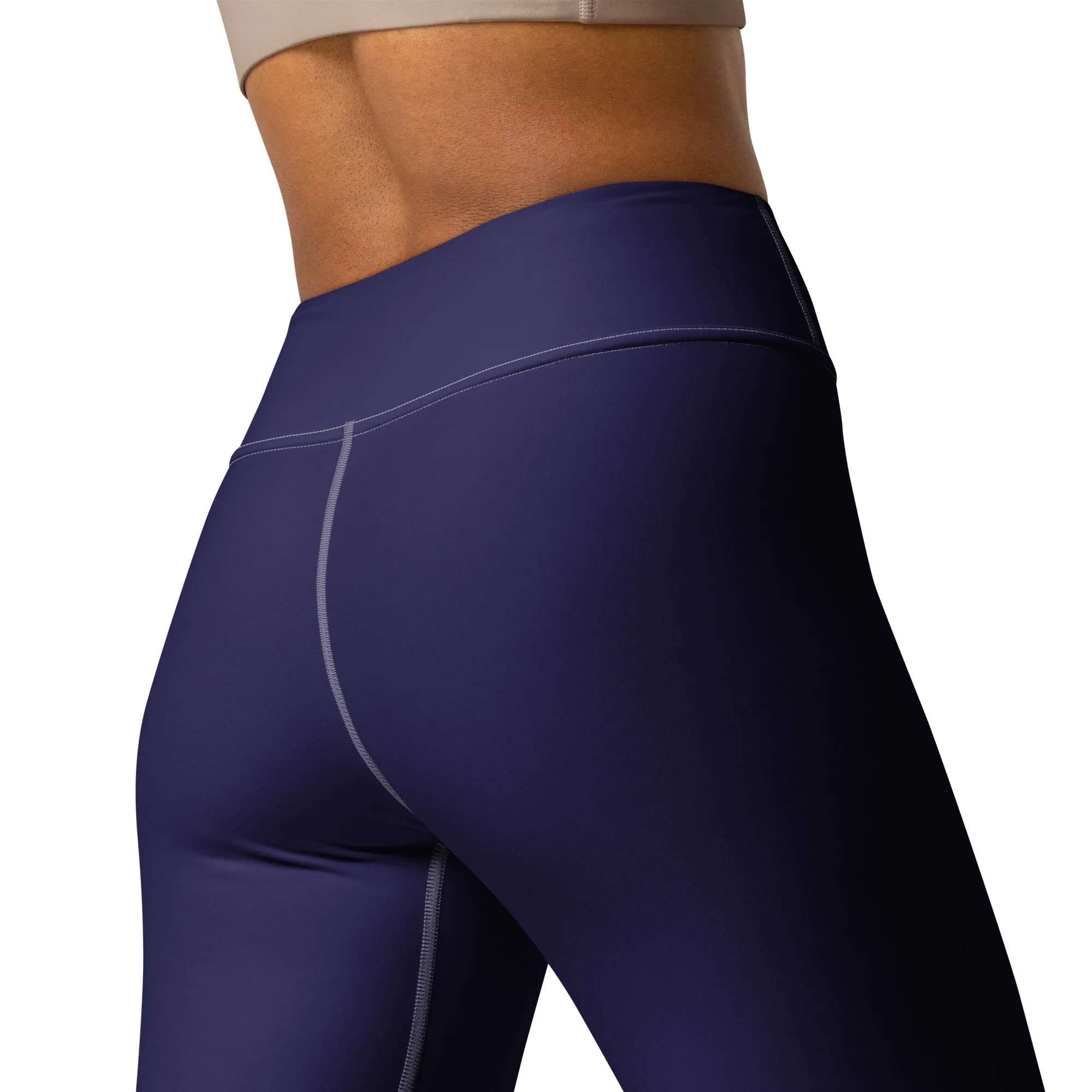 Classic Active Wear: Solid Color Leggings for Women - Midnight Blue