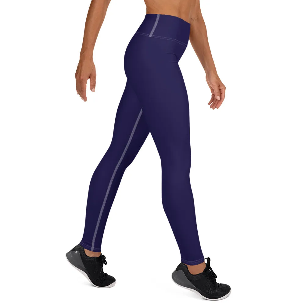 Classic Active Wear: Solid Color Leggings for Women - Midnight Blue