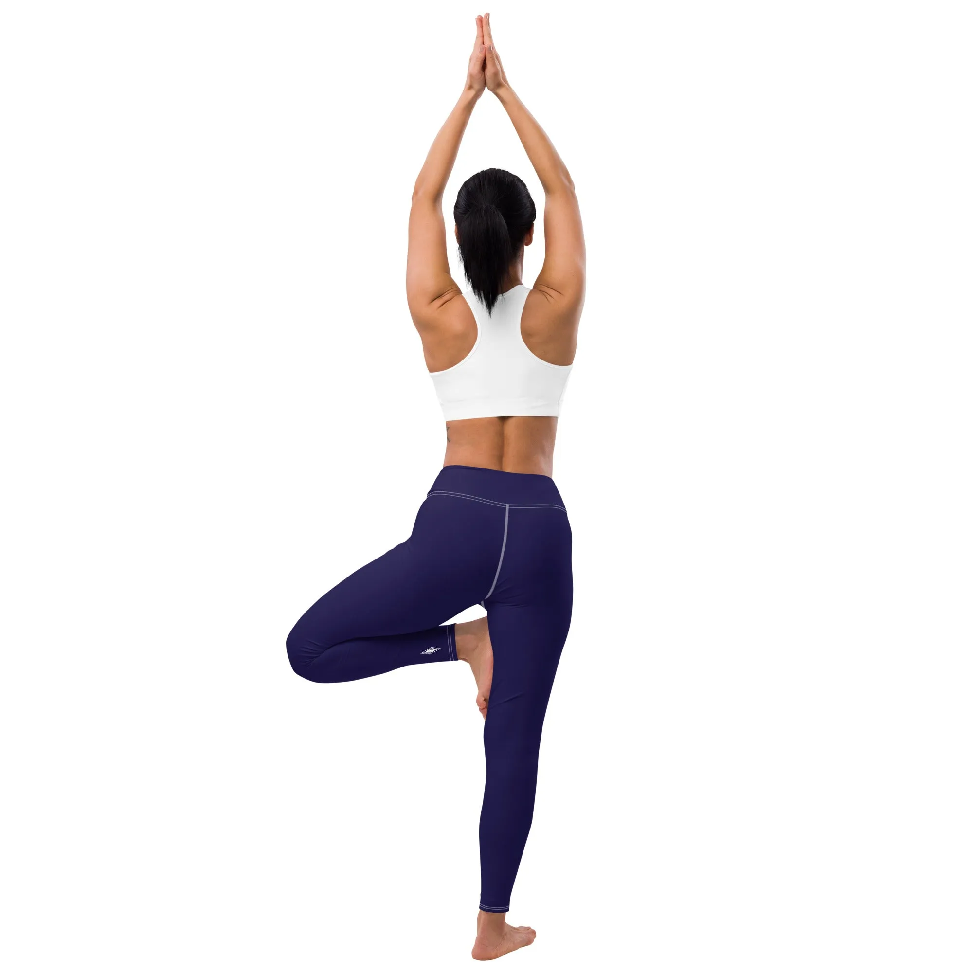 Classic Active Wear: Solid Color Leggings for Women - Midnight Blue