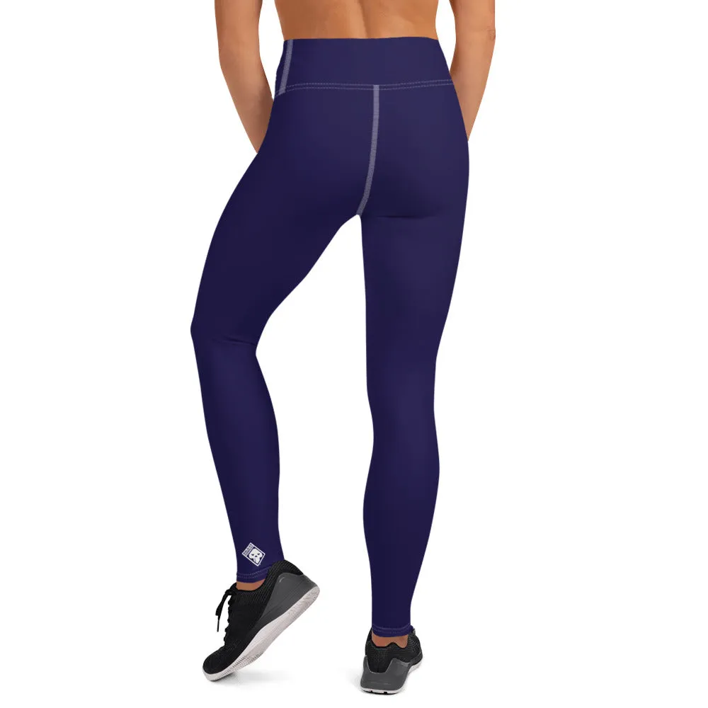 Classic Active Wear: Solid Color Leggings for Women - Midnight Blue