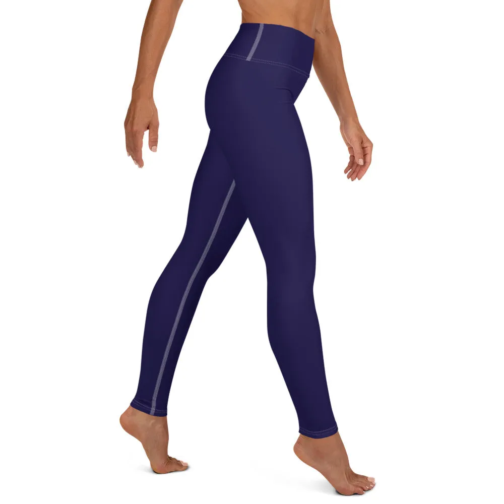 Classic Active Wear: Solid Color Leggings for Women - Midnight Blue