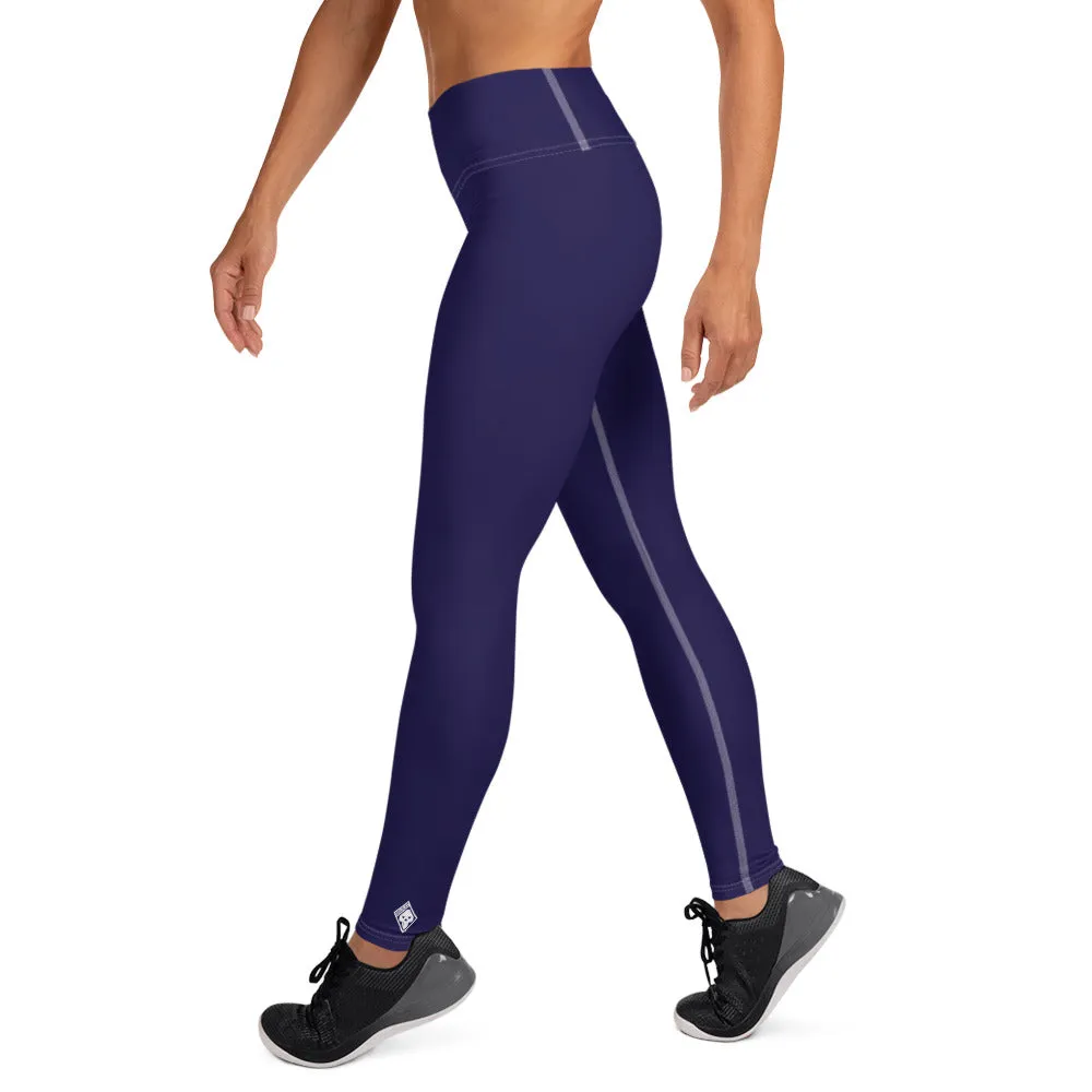 Classic Active Wear: Solid Color Leggings for Women - Midnight Blue