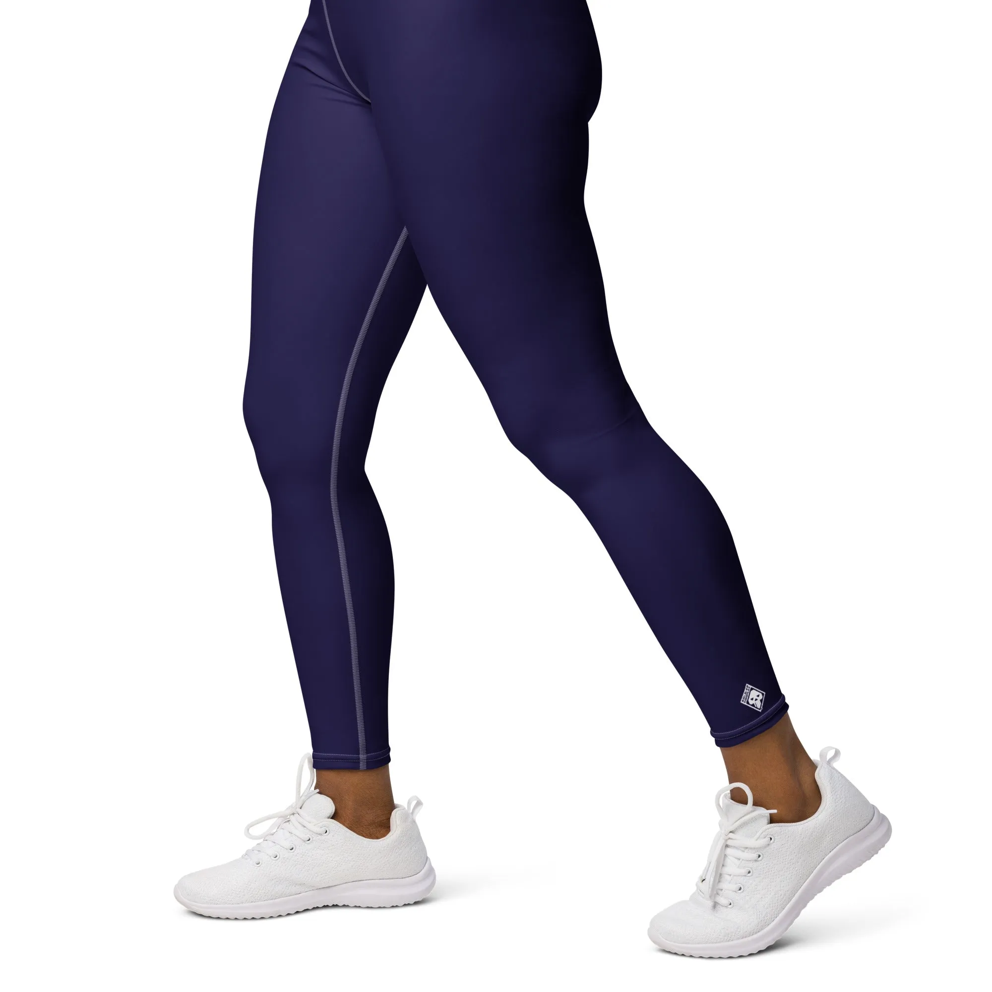 Classic Active Wear: Solid Color Leggings for Women - Midnight Blue