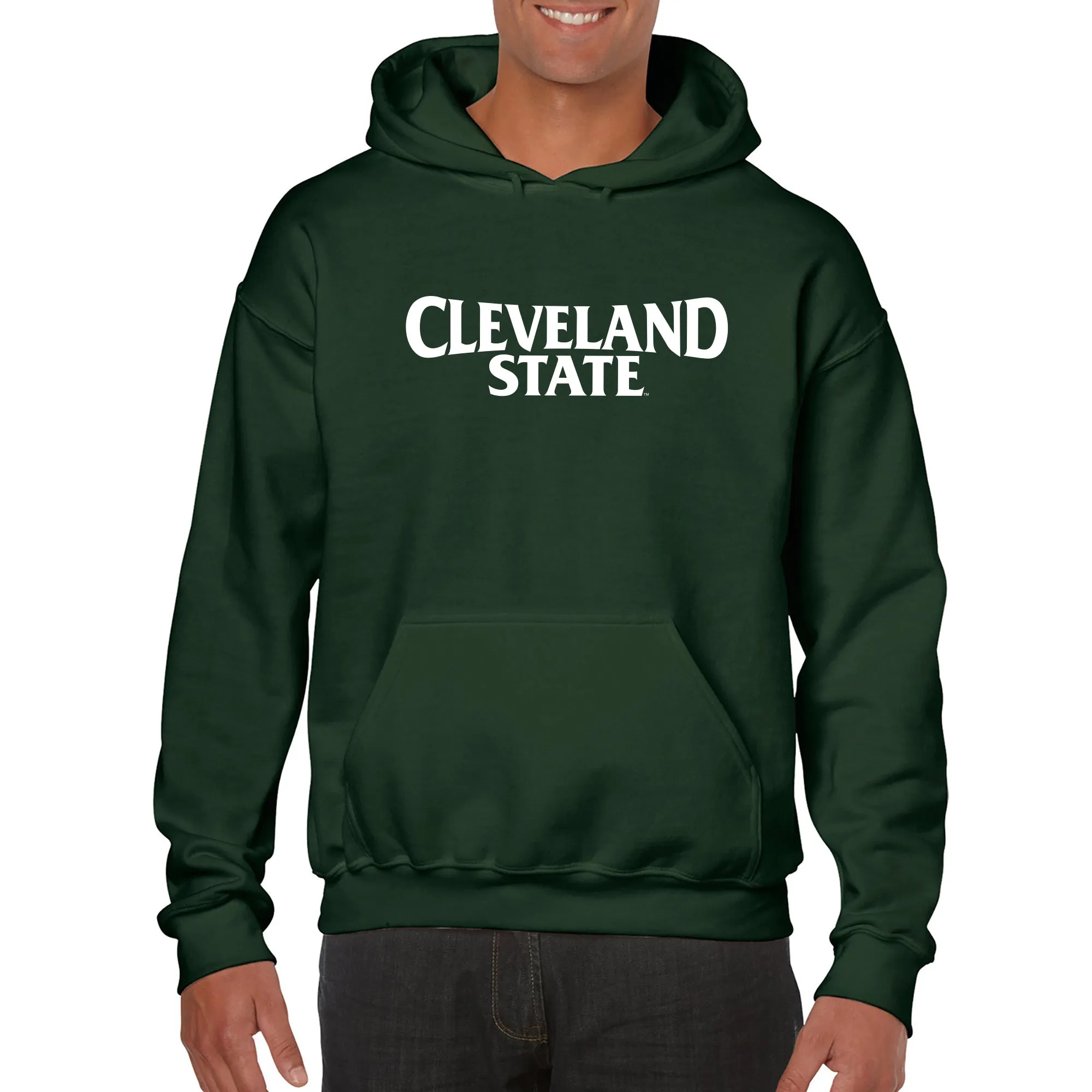 Cleveland State Vikings Basic Block Hoodie - Forest