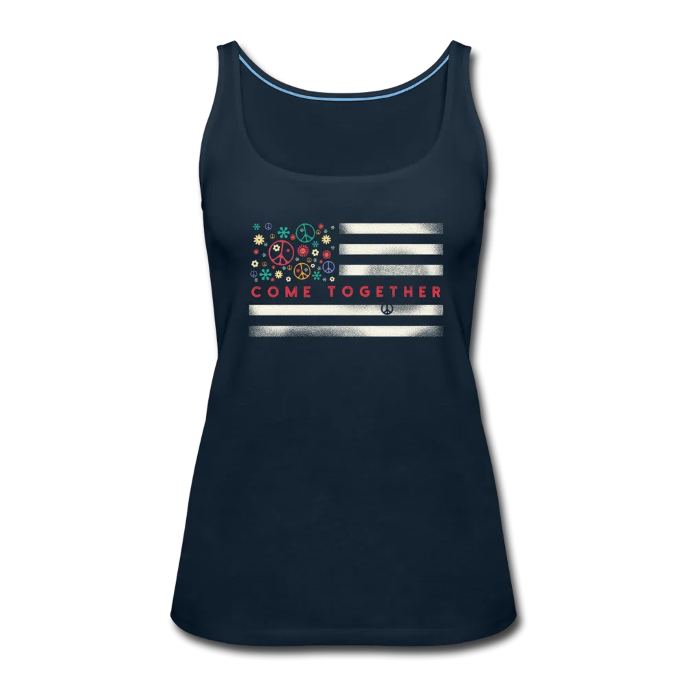 Come Together American Flag- Women’s Premium Tank Top