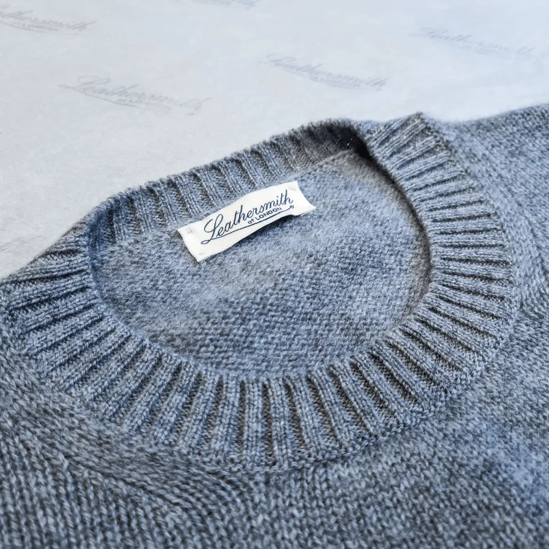 CREW NECK CASHMERE SWEATER GREY