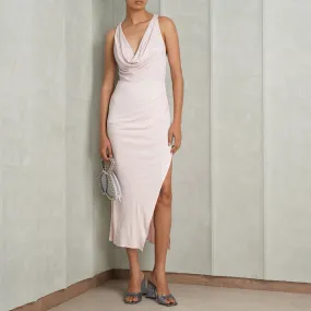 Crystal Draped Midi Dress