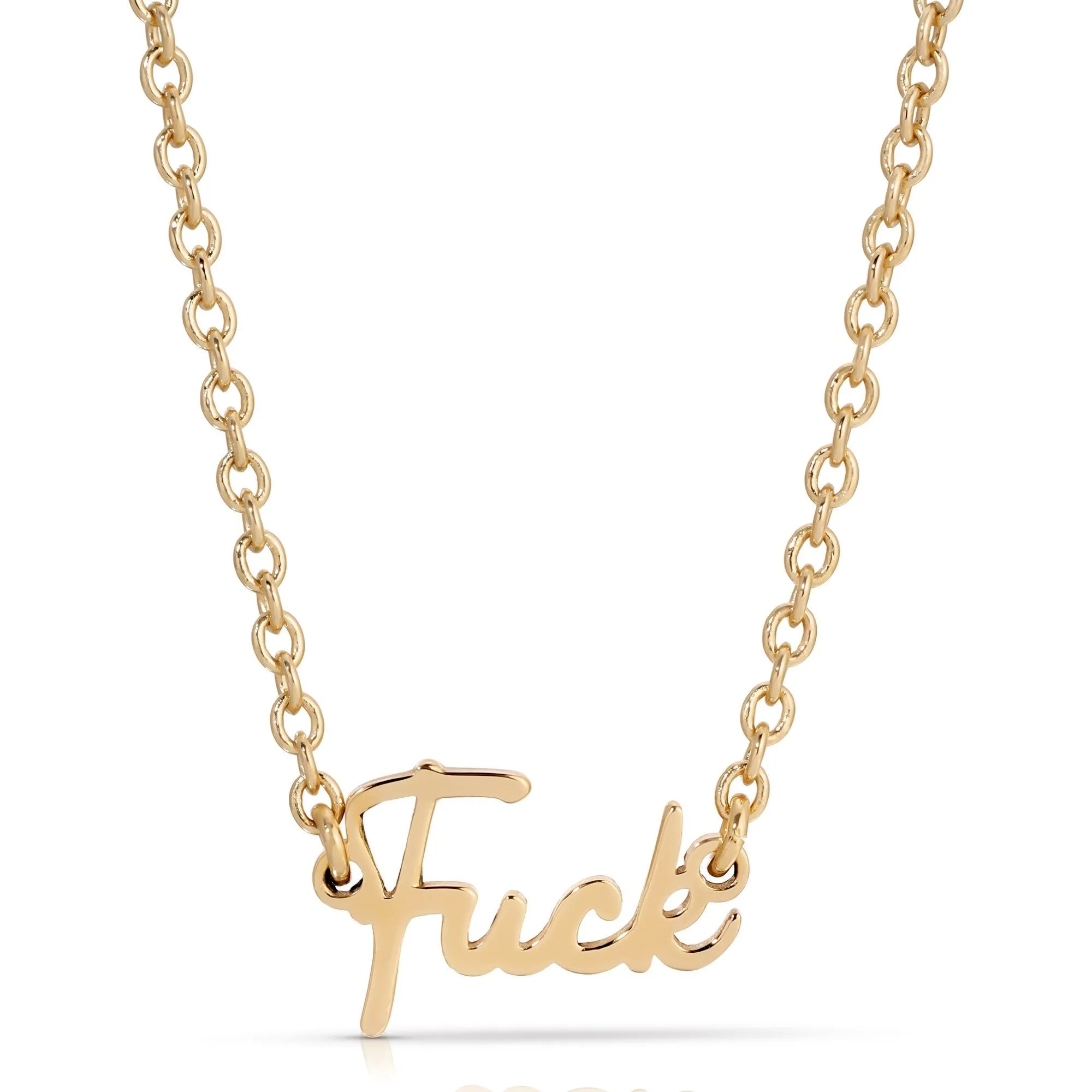 Dainty Script Fuck Necklace