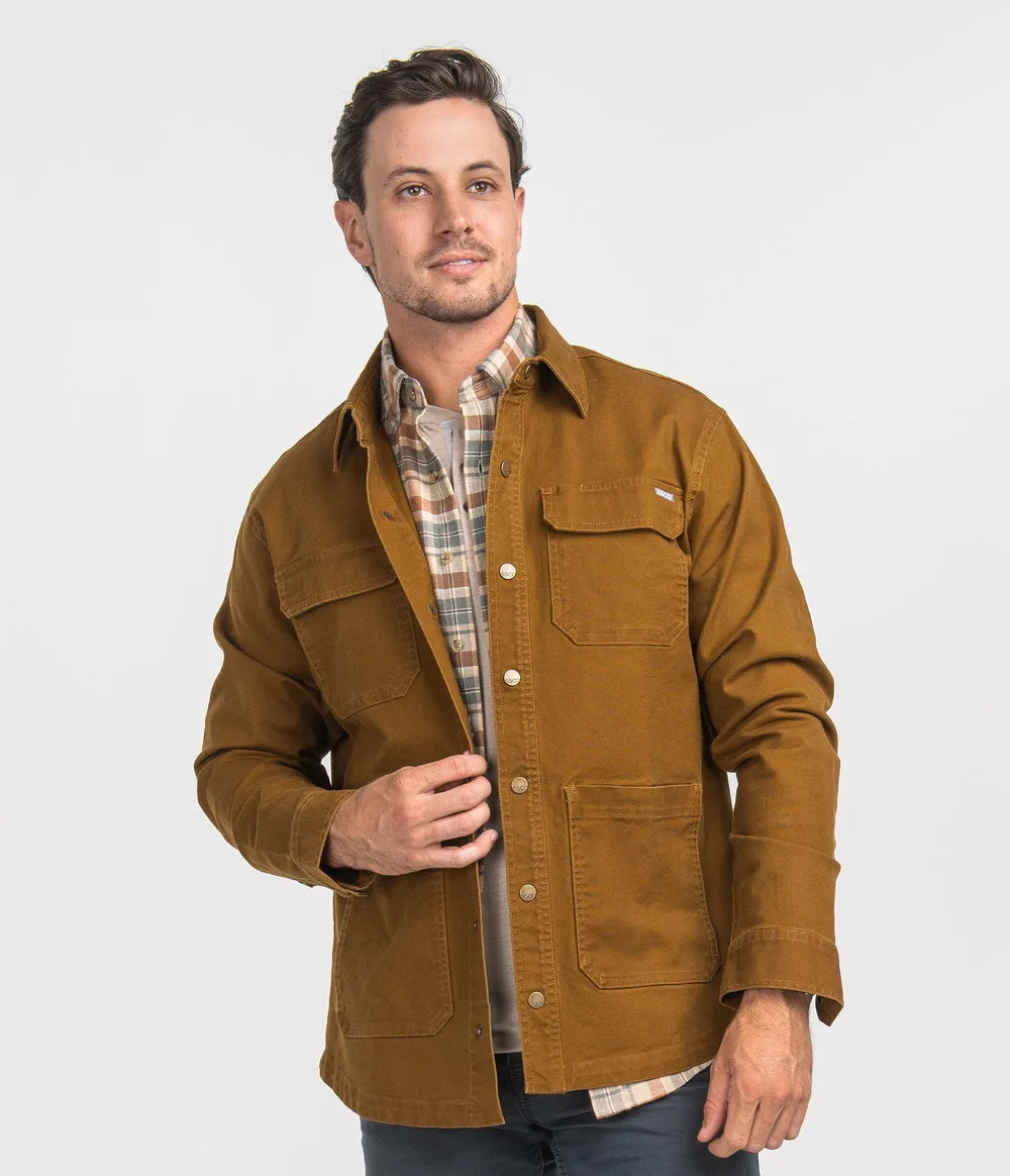 DESOTO STRETCH CANVAS JACKET-saddle