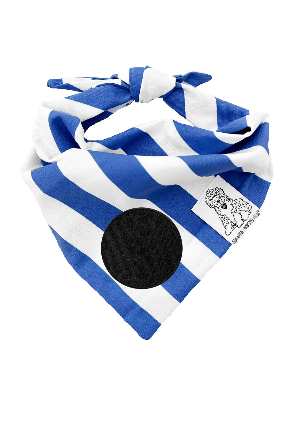 Dog Bandana Stripes - Customize with Interchangeable Velcro Patches