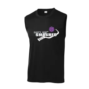 Don't Get Smashed With Pickleballs (Purple Rainbow White Yellow Red) Customizable | Men's Sleeveless Pickleball Shirt | 100% Polyester