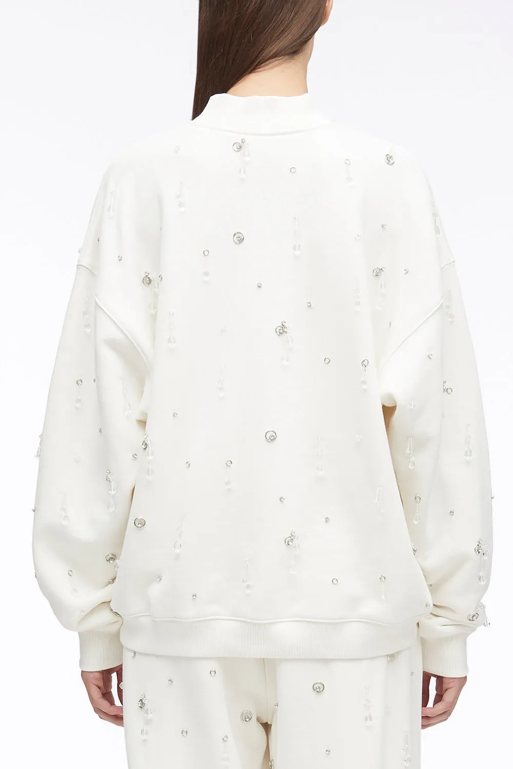 Drip Embellished Compact French Terry Sweatshirt