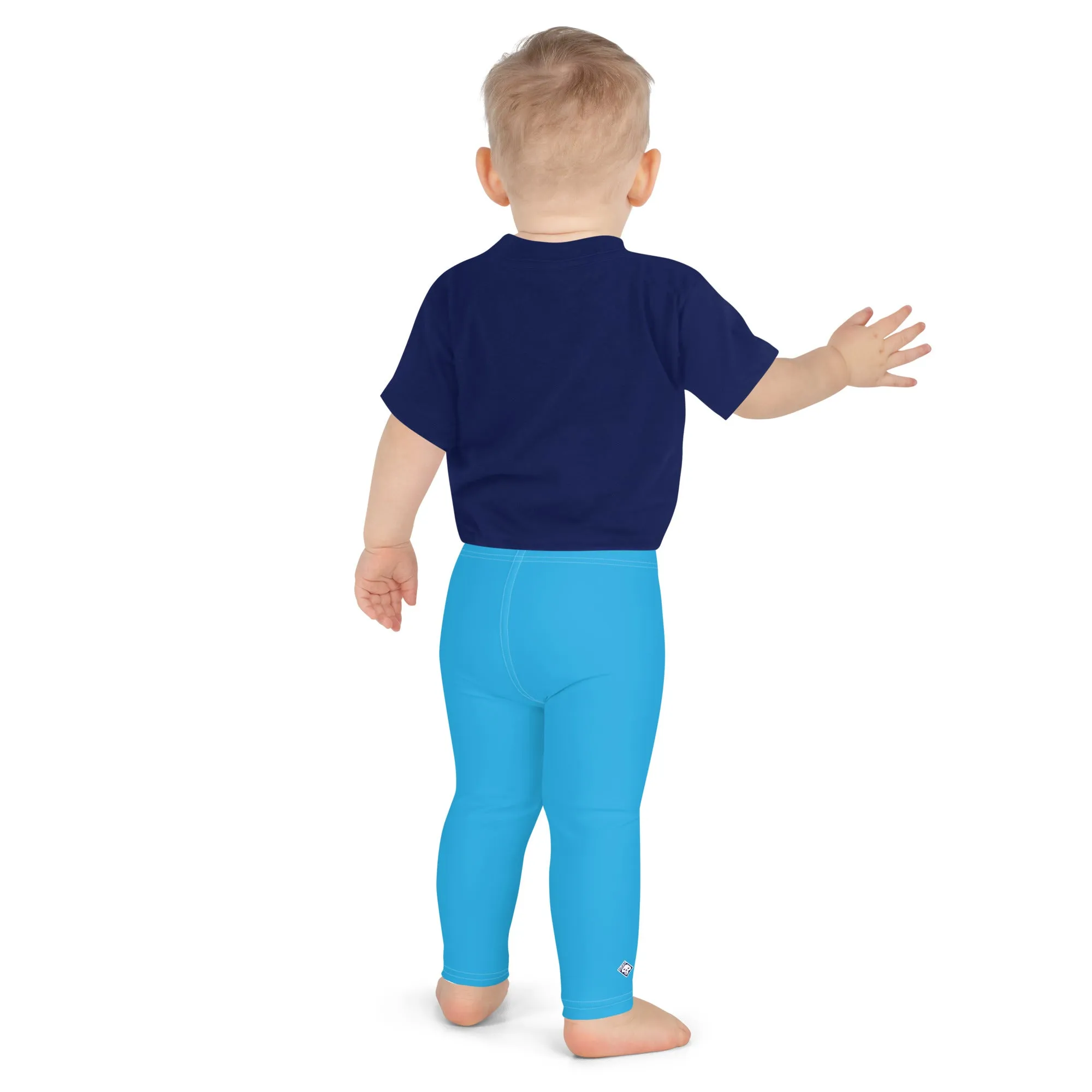 Dynamic Days: Solid Color Leggings for Active Boys - Cyan