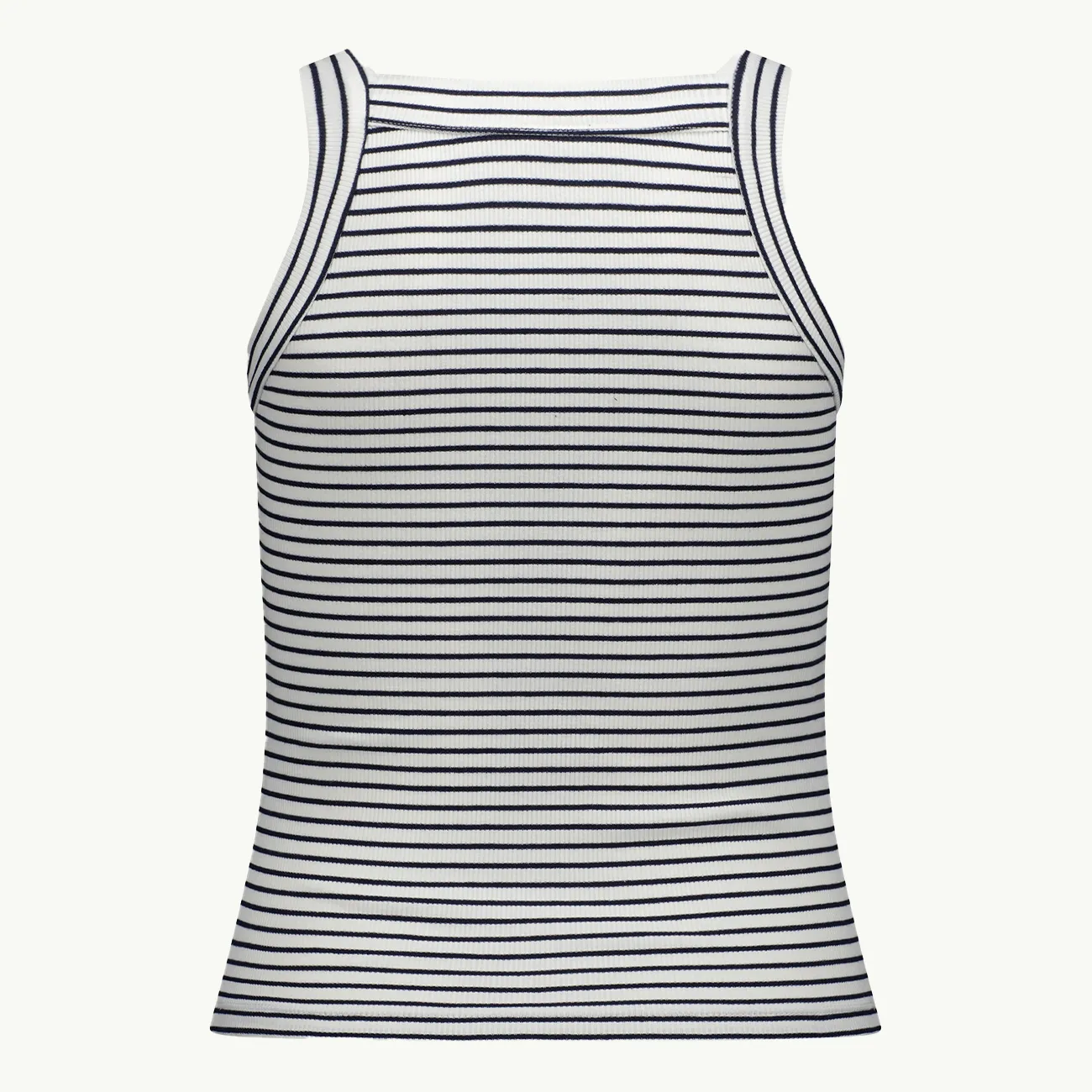 Essential Tank Rib - Navy Stripe