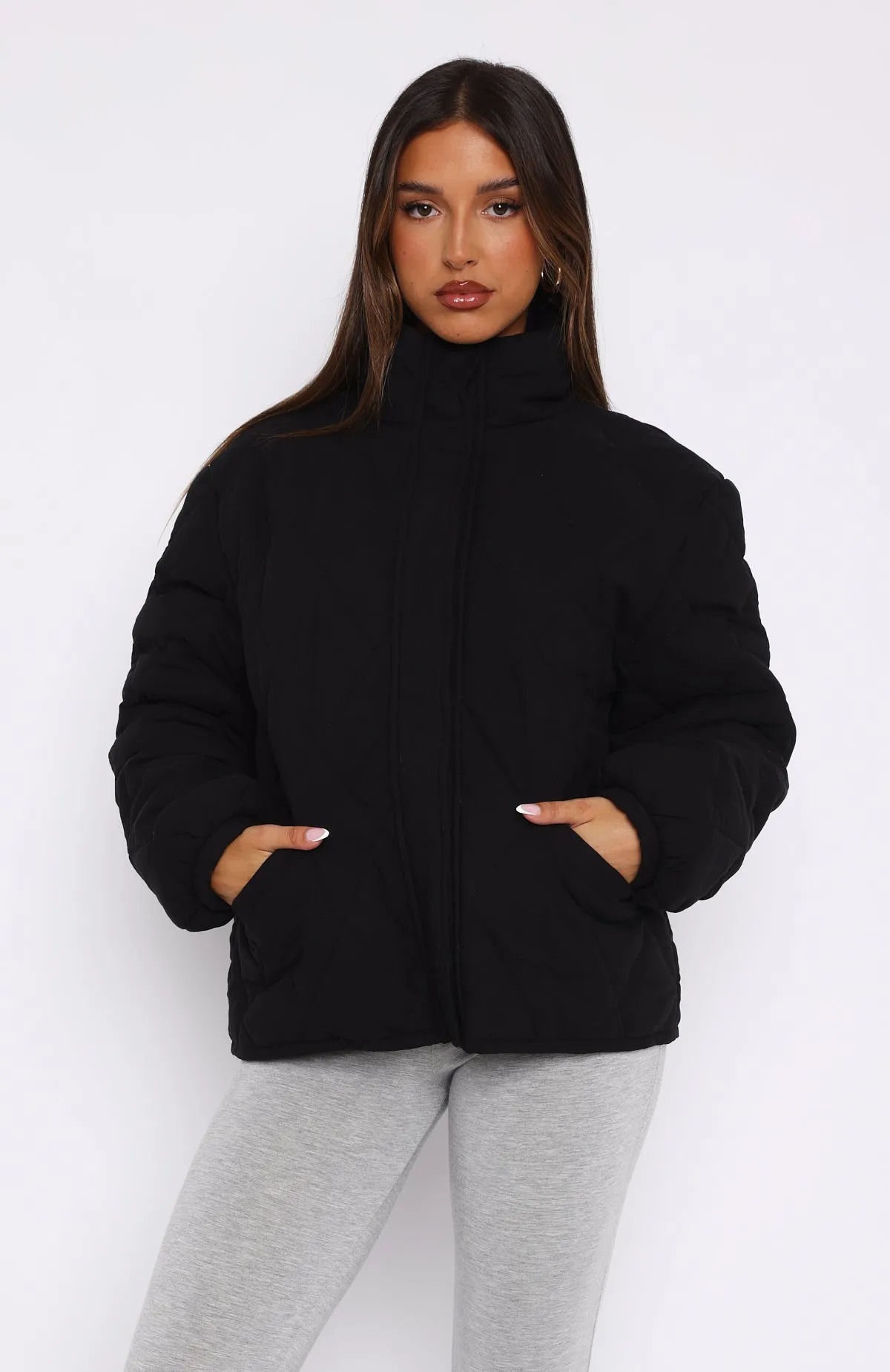 Extra Attention Puffer Jacket Black