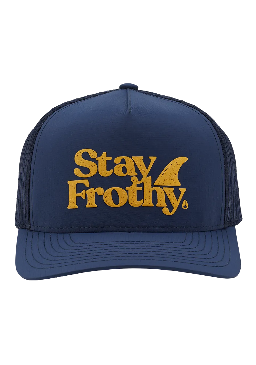 Frothy Snapback Hat - Midnight Blue / Dark Yellow