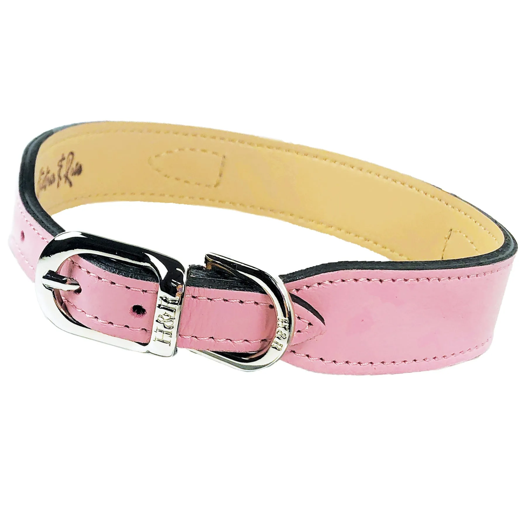 Georgia Rose Dog Collar in Sweet Pink & Nickel