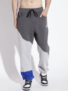 Grey Cut Sew Relaxed Fit Joggers