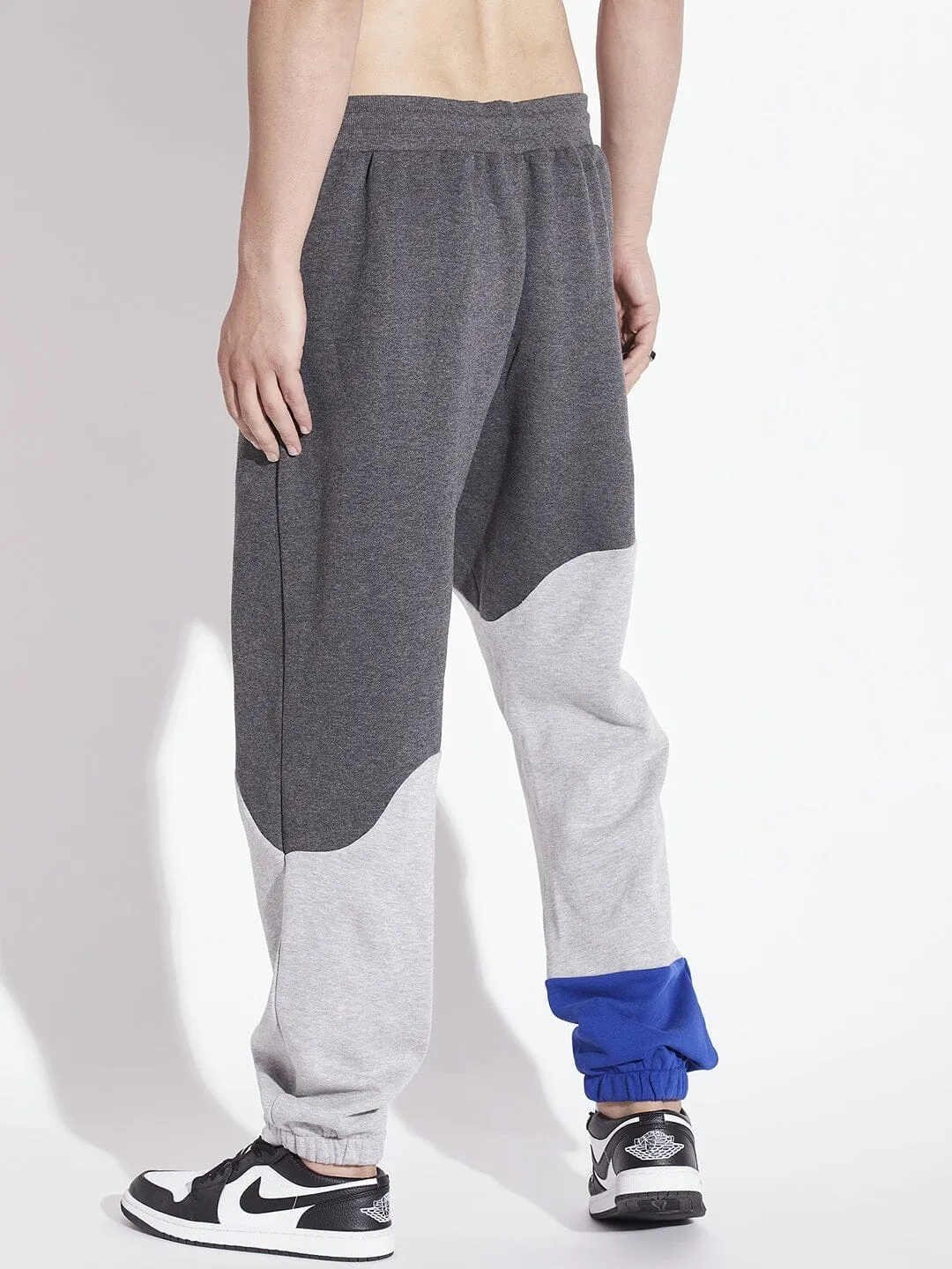 Grey Cut Sew Relaxed Fit Joggers