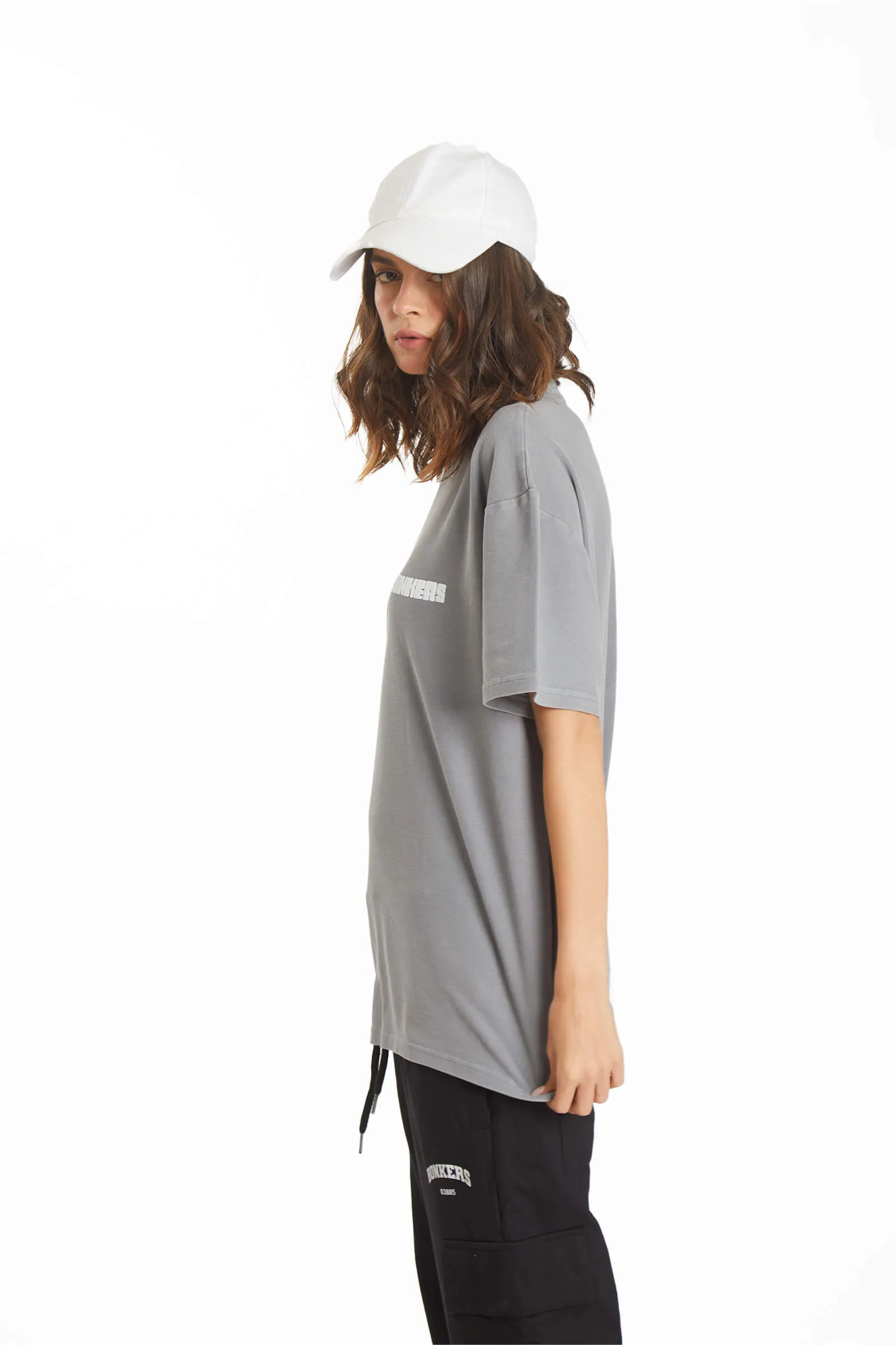 Grey Heavyweight Pique Oversized T-shirt