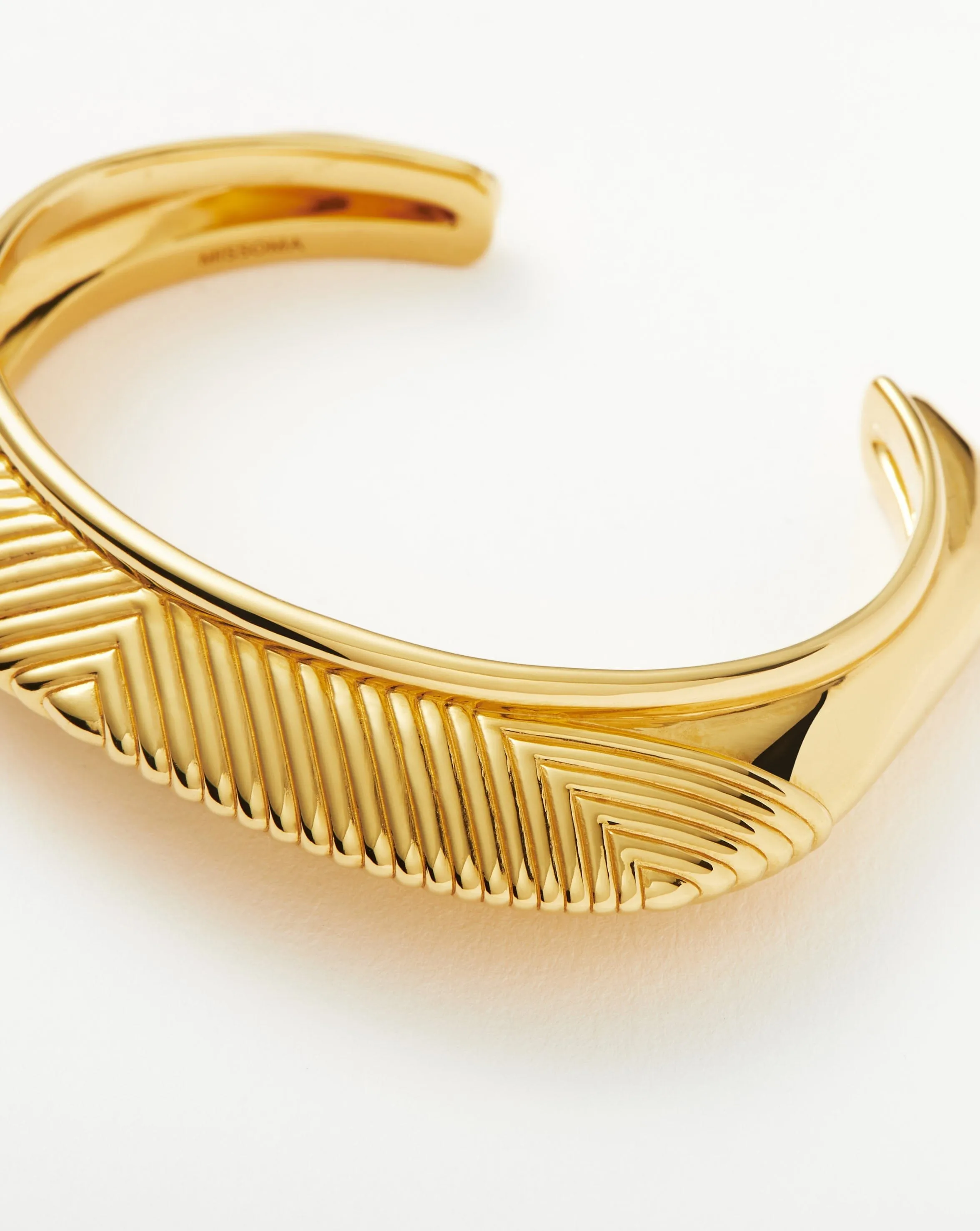 Hera Dome Ridge Statement Cuff Bracelet | 18ct Gold Plated