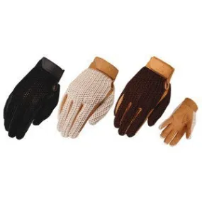 Heritage Crochet Riding Glove - Tan