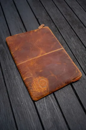 Hunter Tan Leather Laptop Sleeve