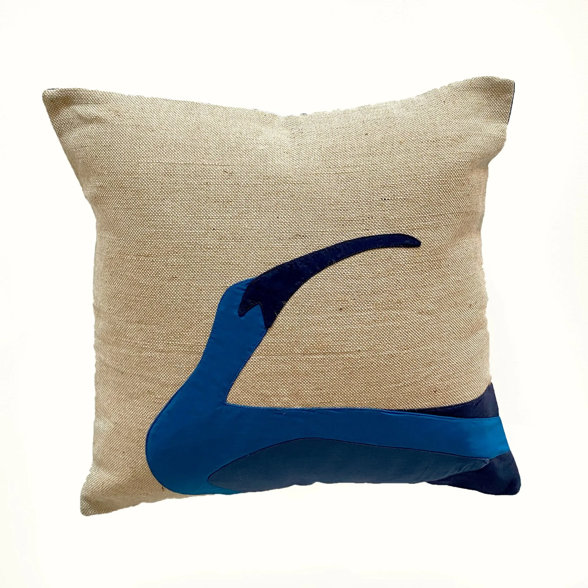 Ibis Cushion in Navy Blue