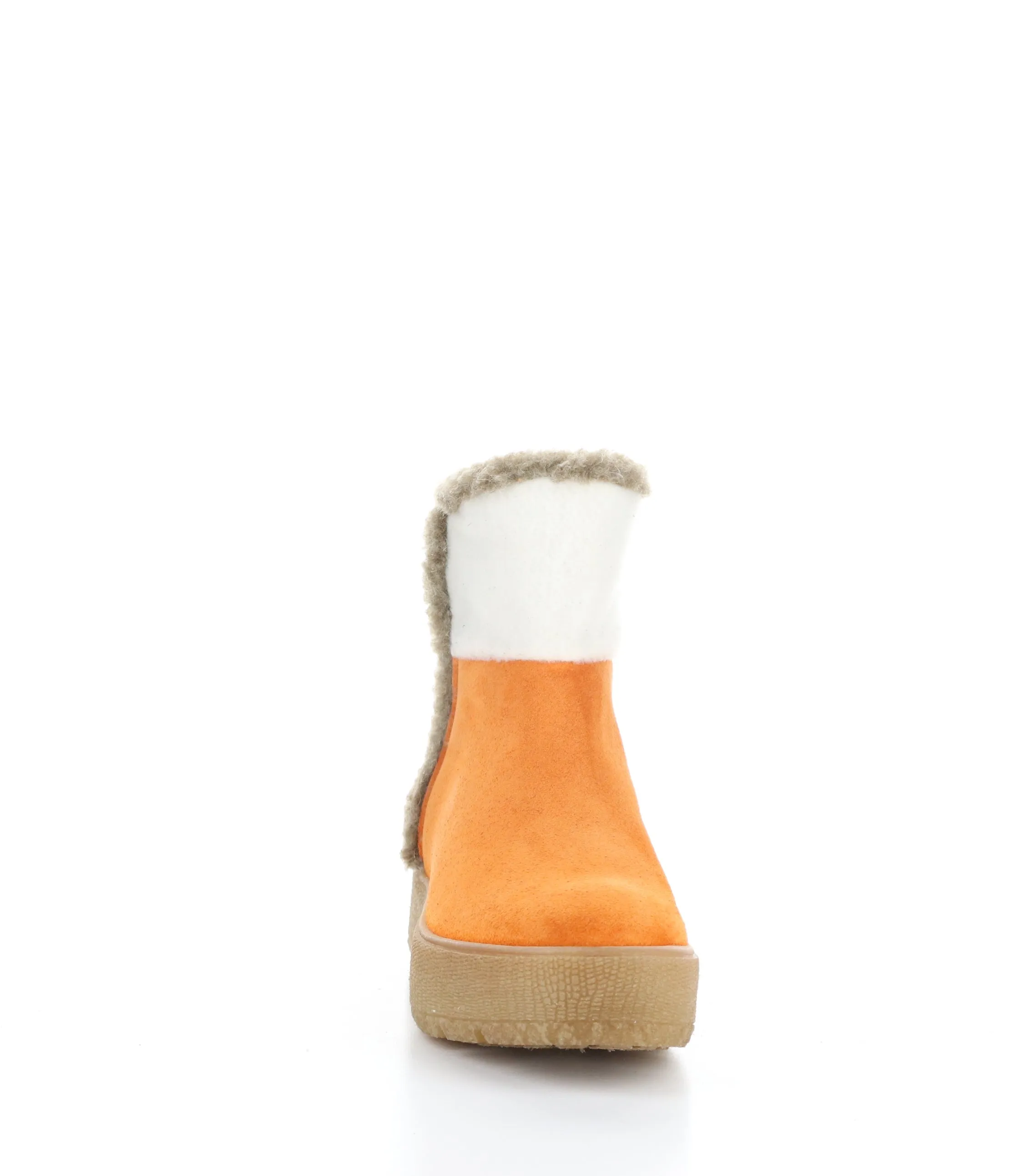 INTER ORANGE/CREAM/TAUPE Round Toe Boots