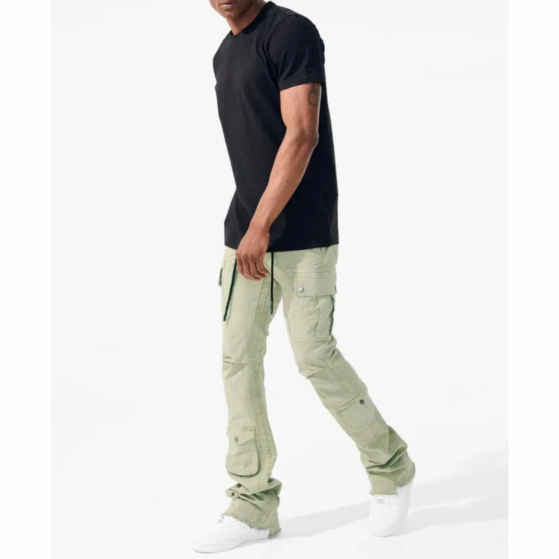 Jordan Craig Sean Stacked Flare Flight Cargo Pants (Sage) JTF216