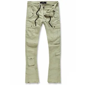 Jordan Craig Sean Stacked Flare Flight Cargo Pants (Sage) JTF216