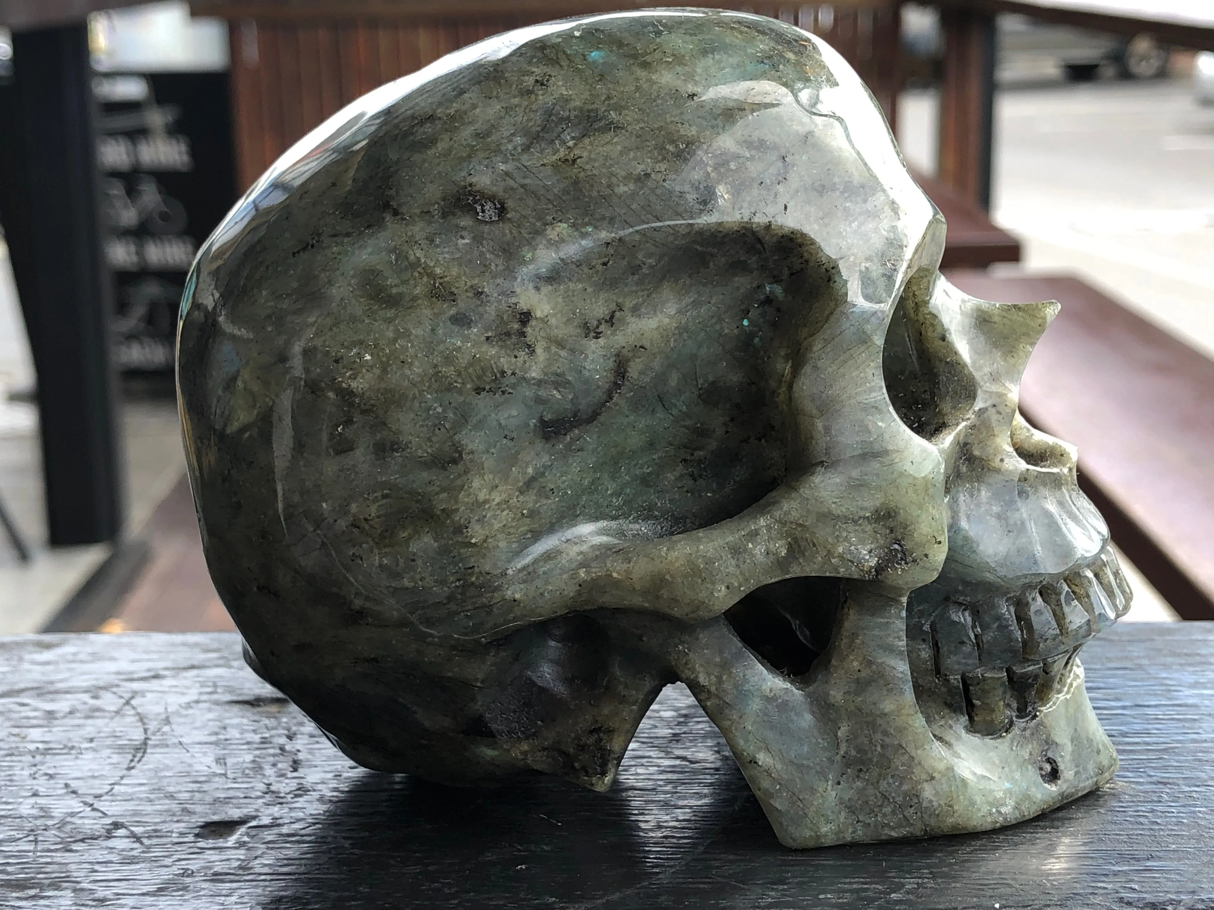 Labradorite Skull [16S85]