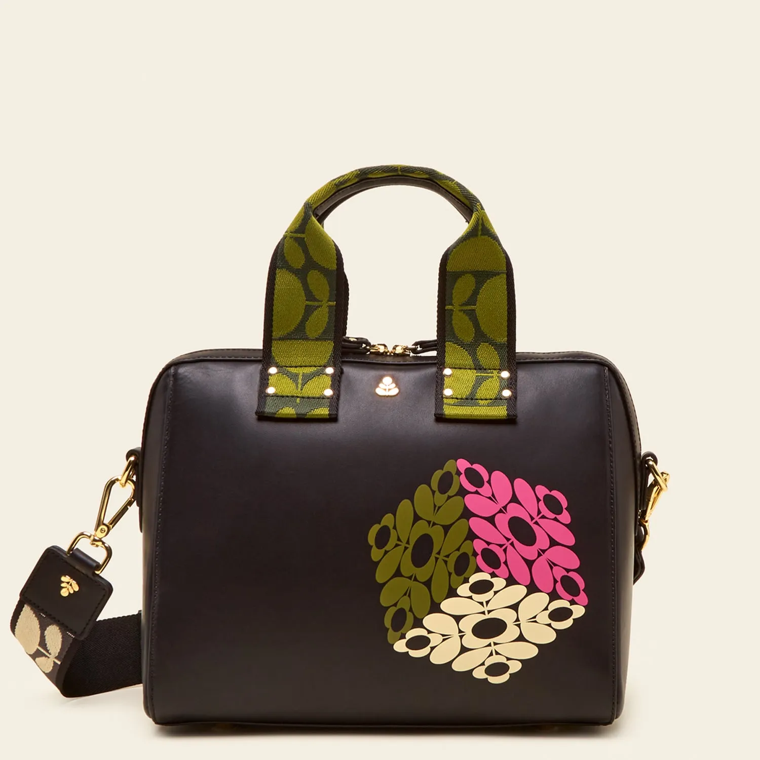 Large Iris Handbag - Cube Black