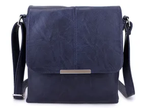 LARGE MULTI POCKET CROSS BODY MESSENGER BAG - NAVY BLUE