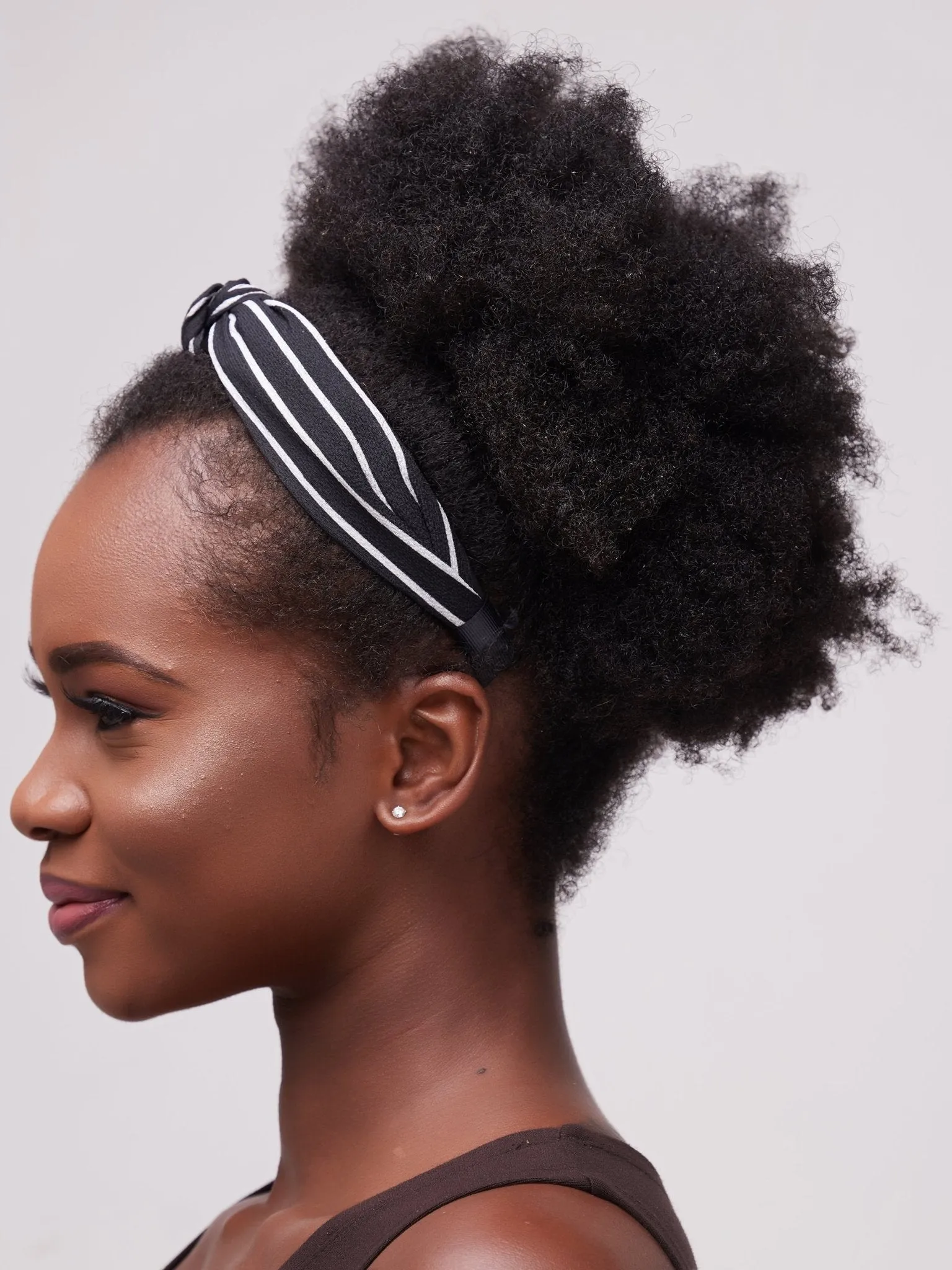 Lizola Refu Headband - Black / White Stripes