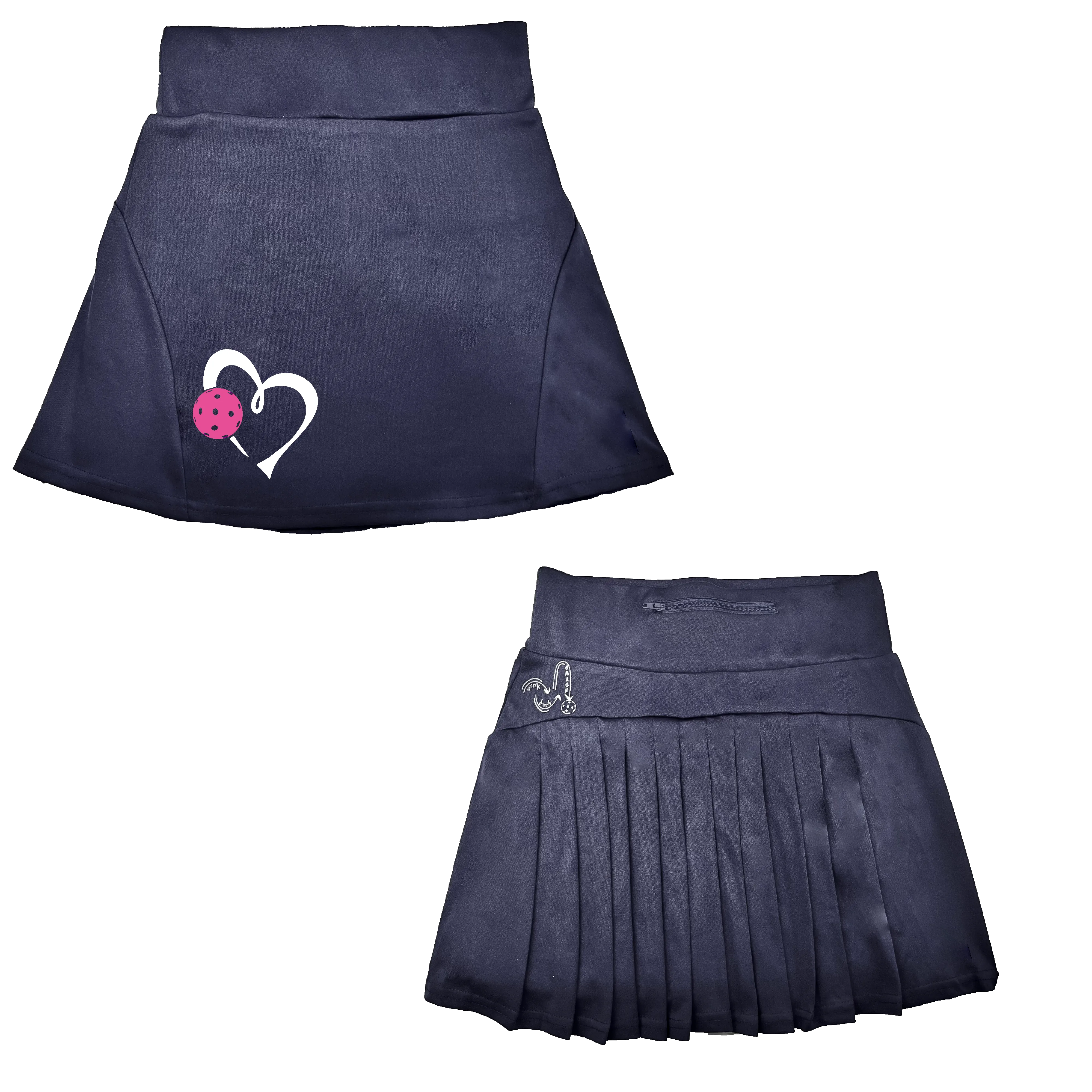 Love Pickleball Heart (Pink) | Women's Flirty Pickleball Skort