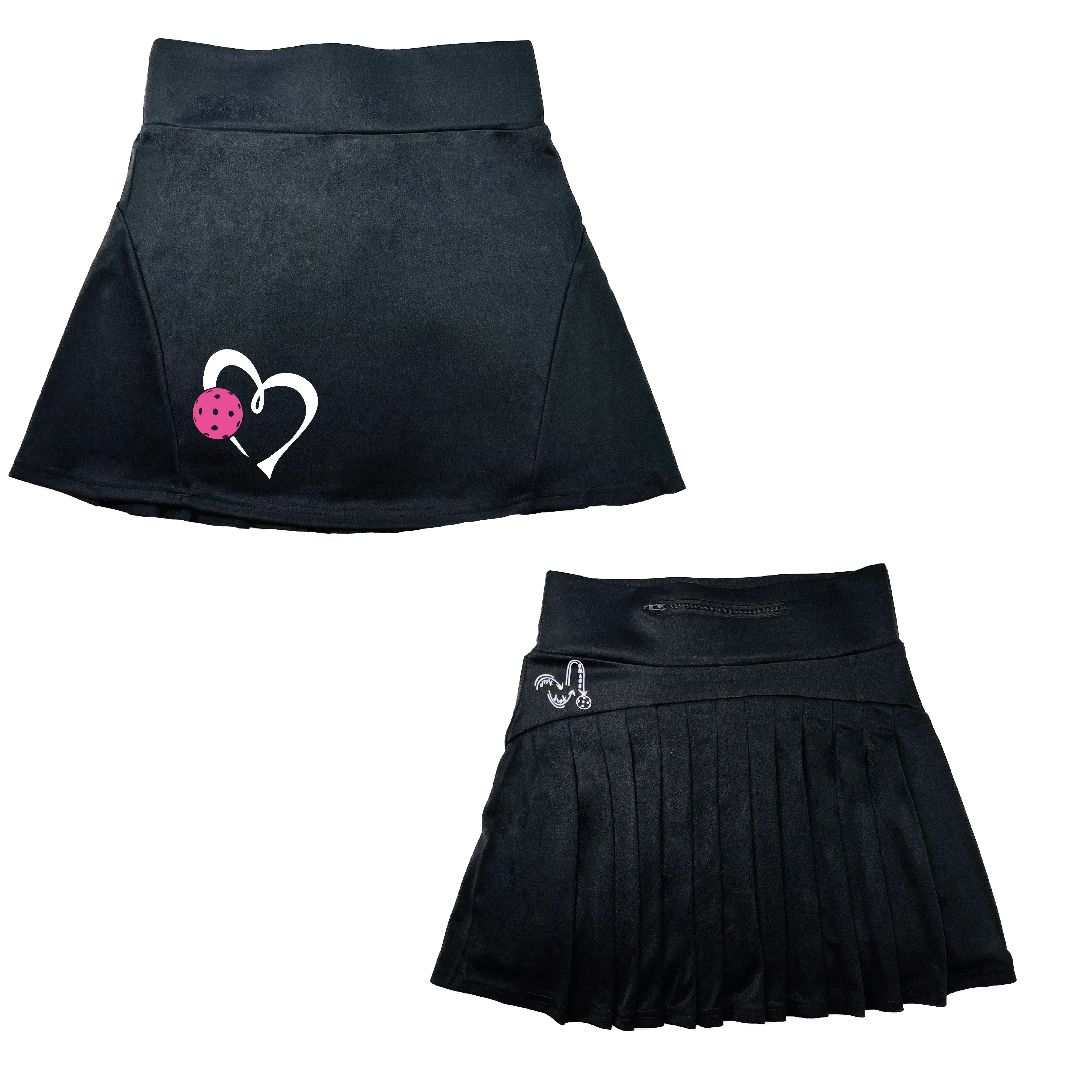 Love Pickleball Heart (Pink) | Women's Flirty Pickleball Skort