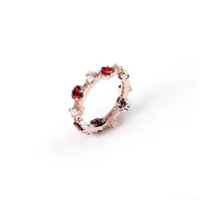 Mini Love Song Ring [Red gems]