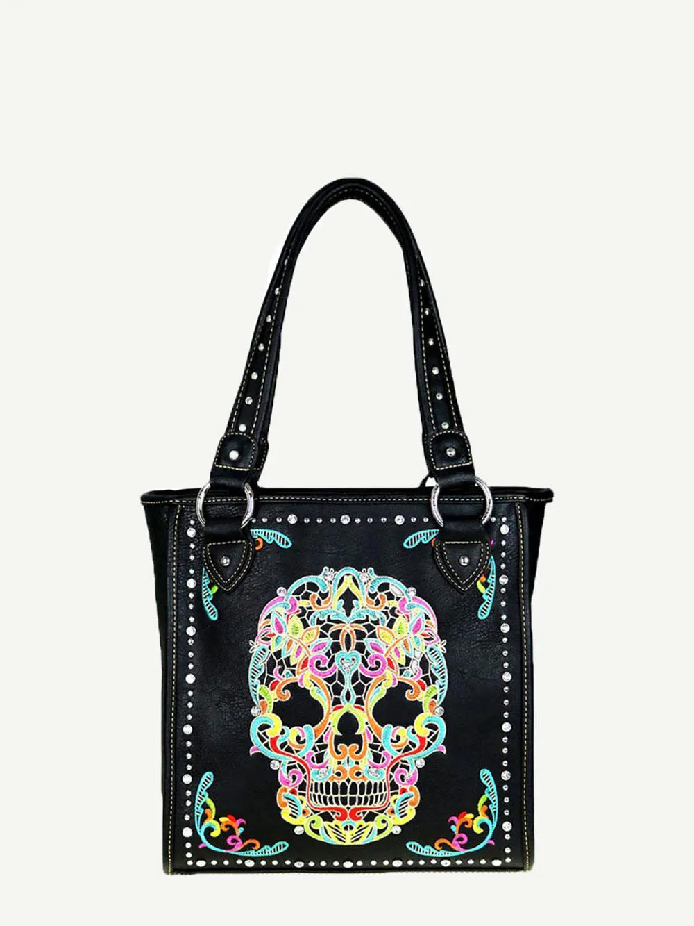 Montana West Sugar Skull Concealed Carry Tote Set