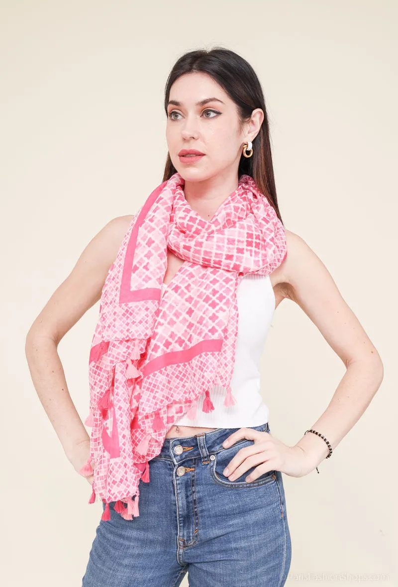 Mosaic Scarf Pink