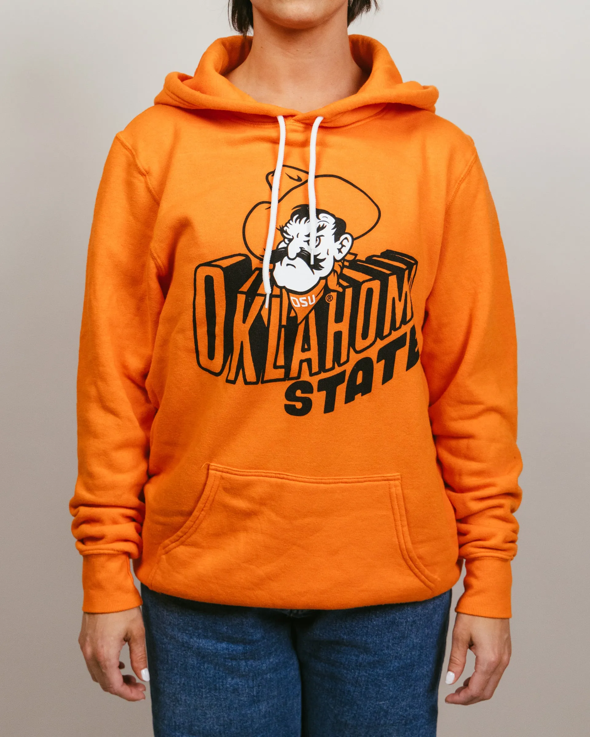 Oklahoma State Cowboys Banner Block Orange Hoodie