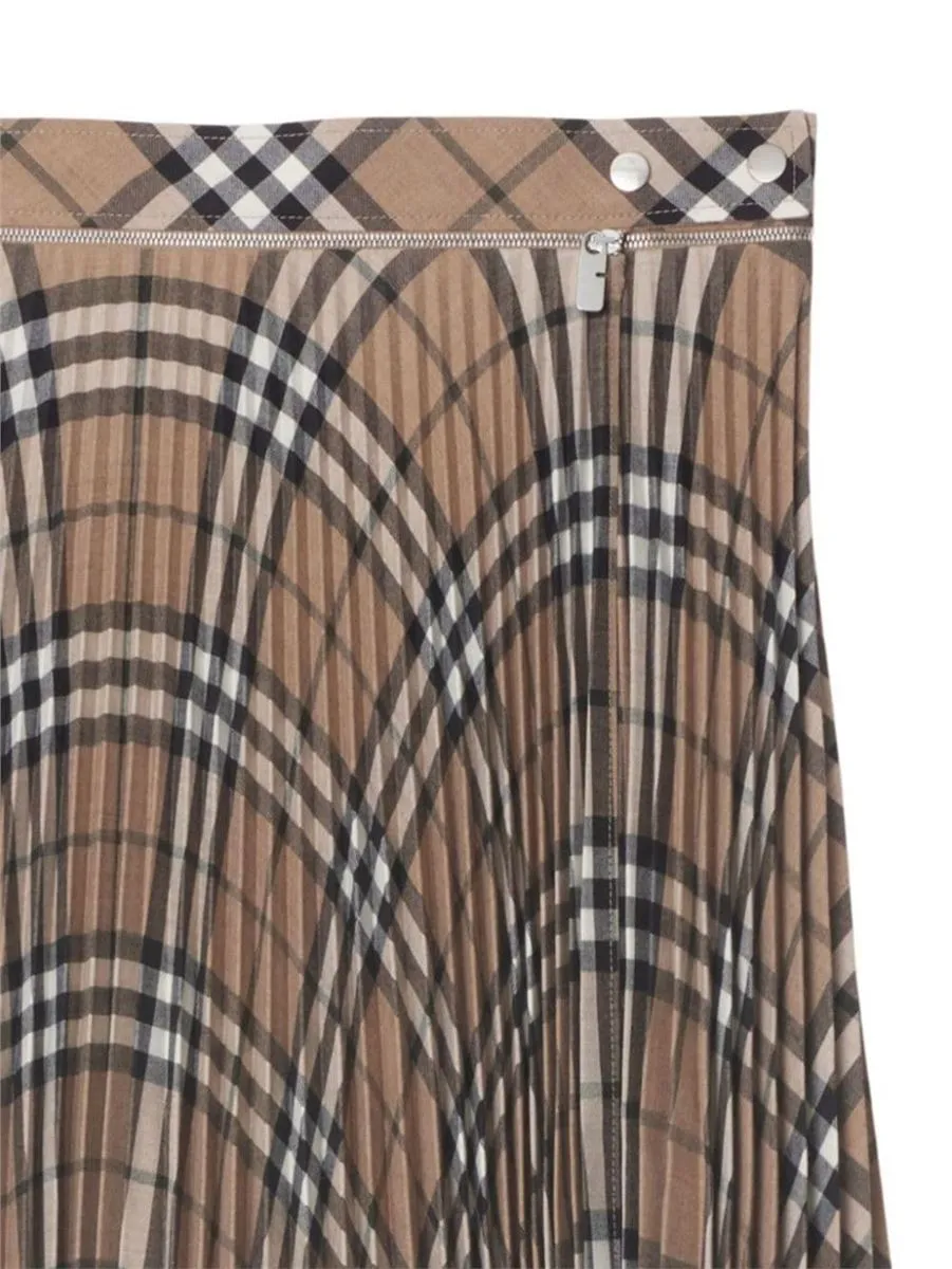 PLEATED CHECK SKIRT