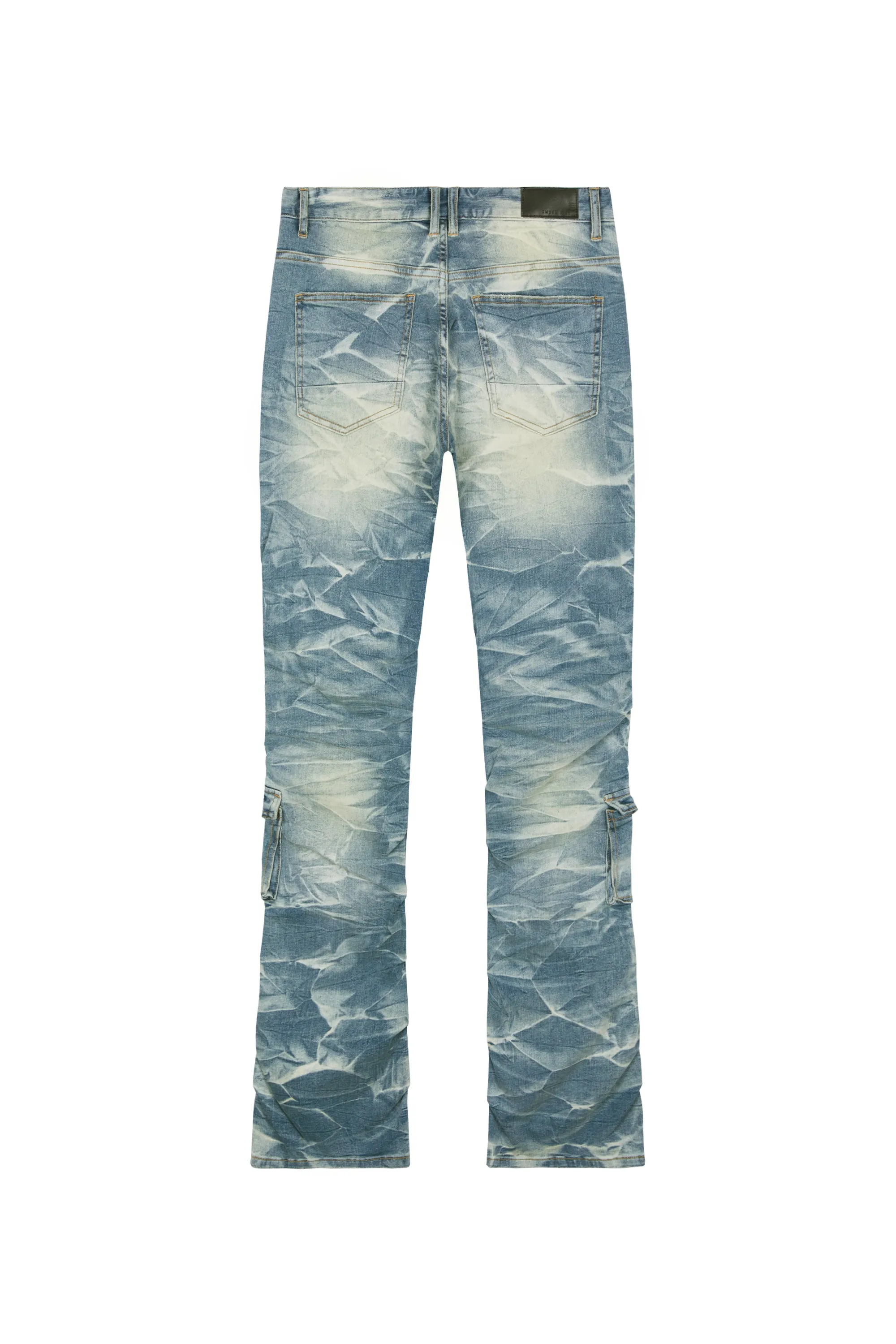 Stacked Utility Denim Jeans - Clyde Blue